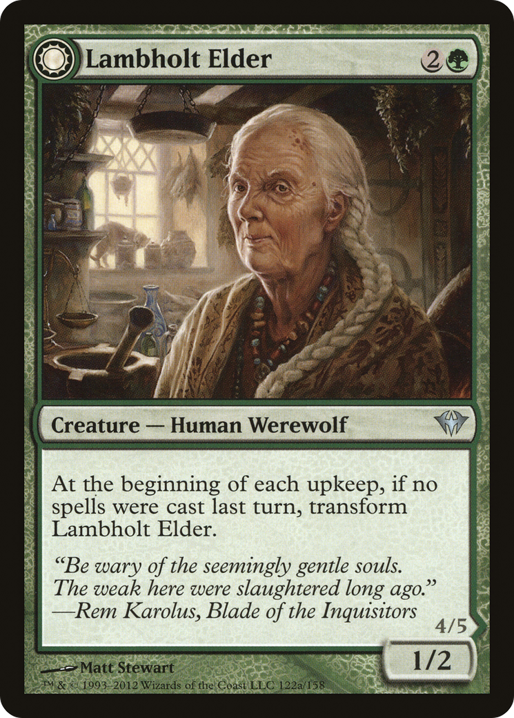 Lambholt Elder // Silverpelt Werewolf (DKA-122) - Dark Ascension: (Double Faced Transform) Foil