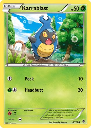 Karrablast 008/119 - XY Phantom Forces Reverse Holofoil