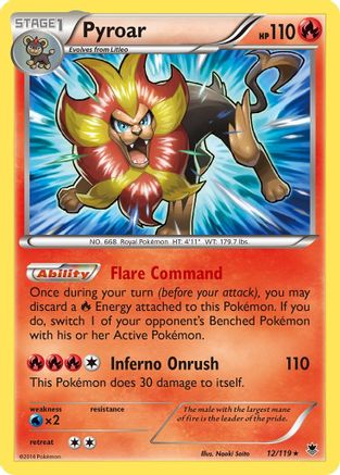 Pyroar 012/119 - XY Phantom Forces Holofoil