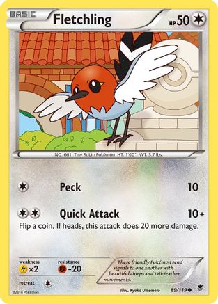 Fletchling 089/119 - XY Phantom Forces