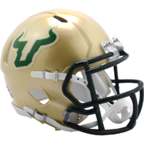 South Florida Bulls NCAA Mini Speed Football Helmet Gold- NCAA