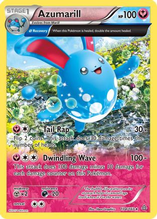 Azumarill (Alpha) 104/160 - XY Primal Clash Holofoil