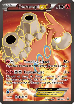 Camerupt EX (Full Art) 146/160 - XY Primal Clash Holofoil