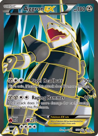 Aggron EX (Full Art) 153/160 - XY Primal Clash Holofoil