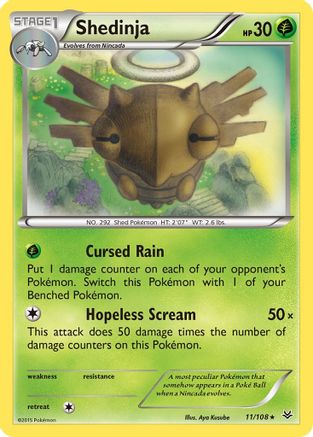 Shedinja 011/108 - XY Roaring Skies Reverse Holofoil