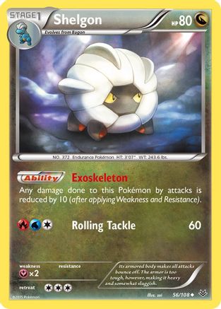 Shelgon 056/108 - XY Roaring Skies Reverse Holofoil
