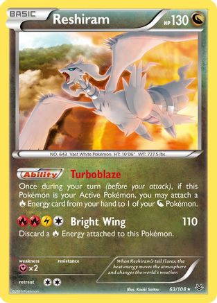 Reshiram 063/108 - XY Roaring Skies Holofoil