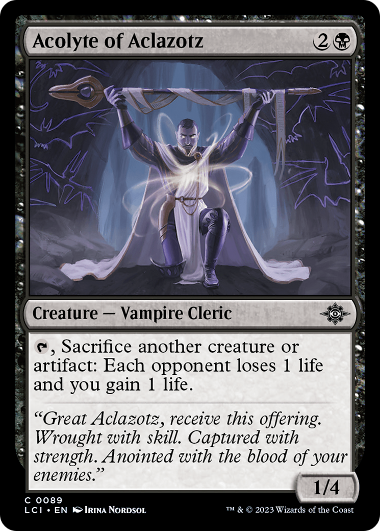 Acolyte of Aclazotz (LCI-089) - The Lost Caverns of Ixalan Foil