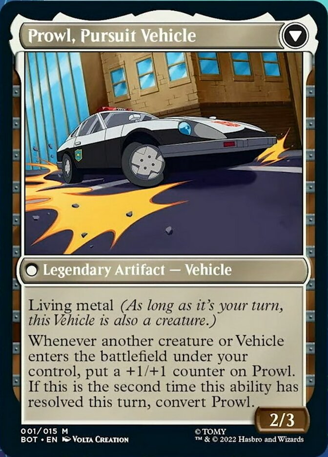 Prowl, Stoic Strategist // Prowl, Pursuit Vehicle (BOT-001) - Transformers: (convertdfc) Foil