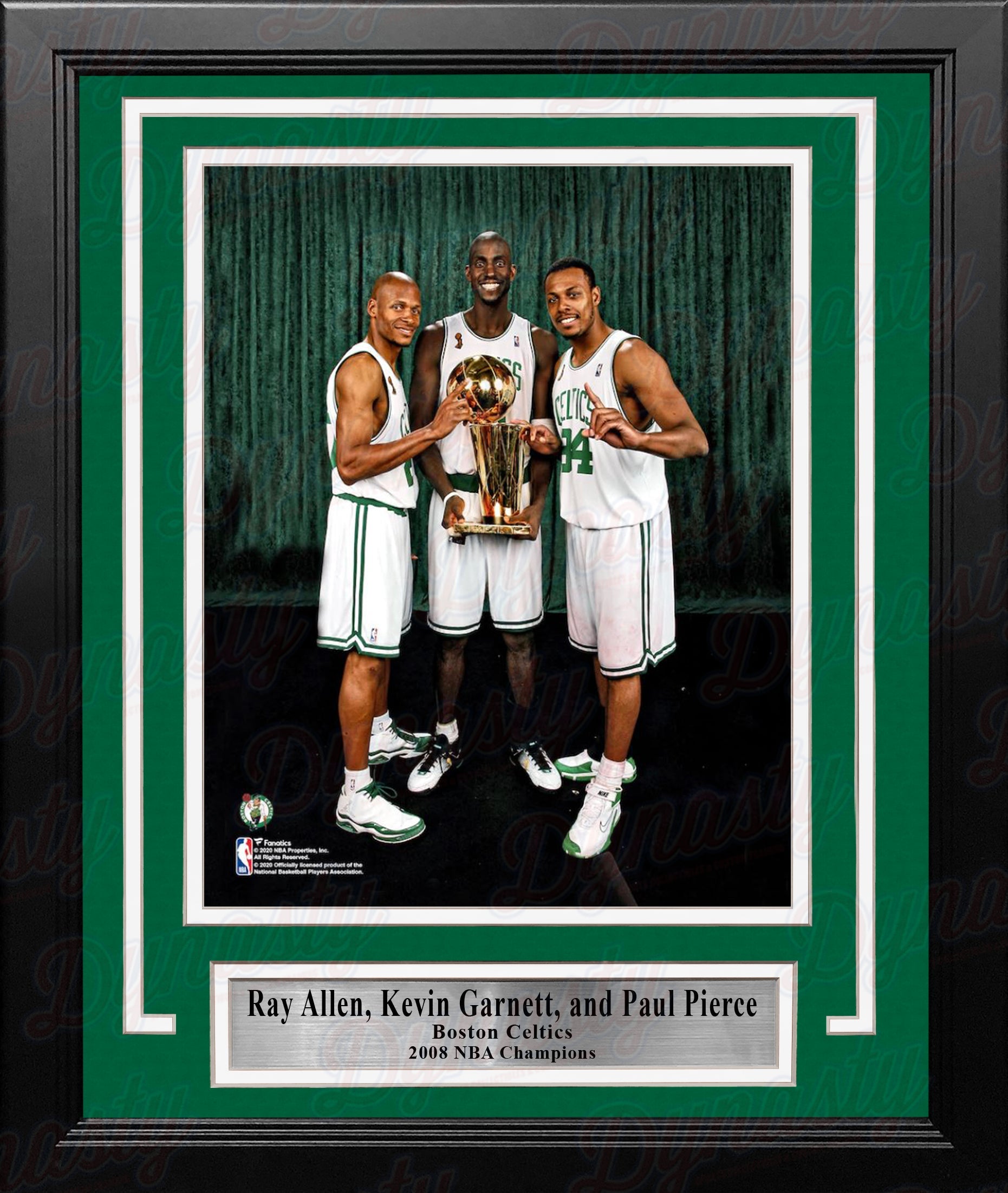 Ray Allen, Kevin Garnett, & Paul Pierce NBA Champions Boston Celtics 8x10 Framed Basketball Photo