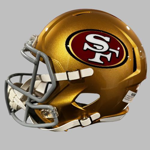 San Francisco 49ers Full Size Speed Replica Football Helmet- NFL