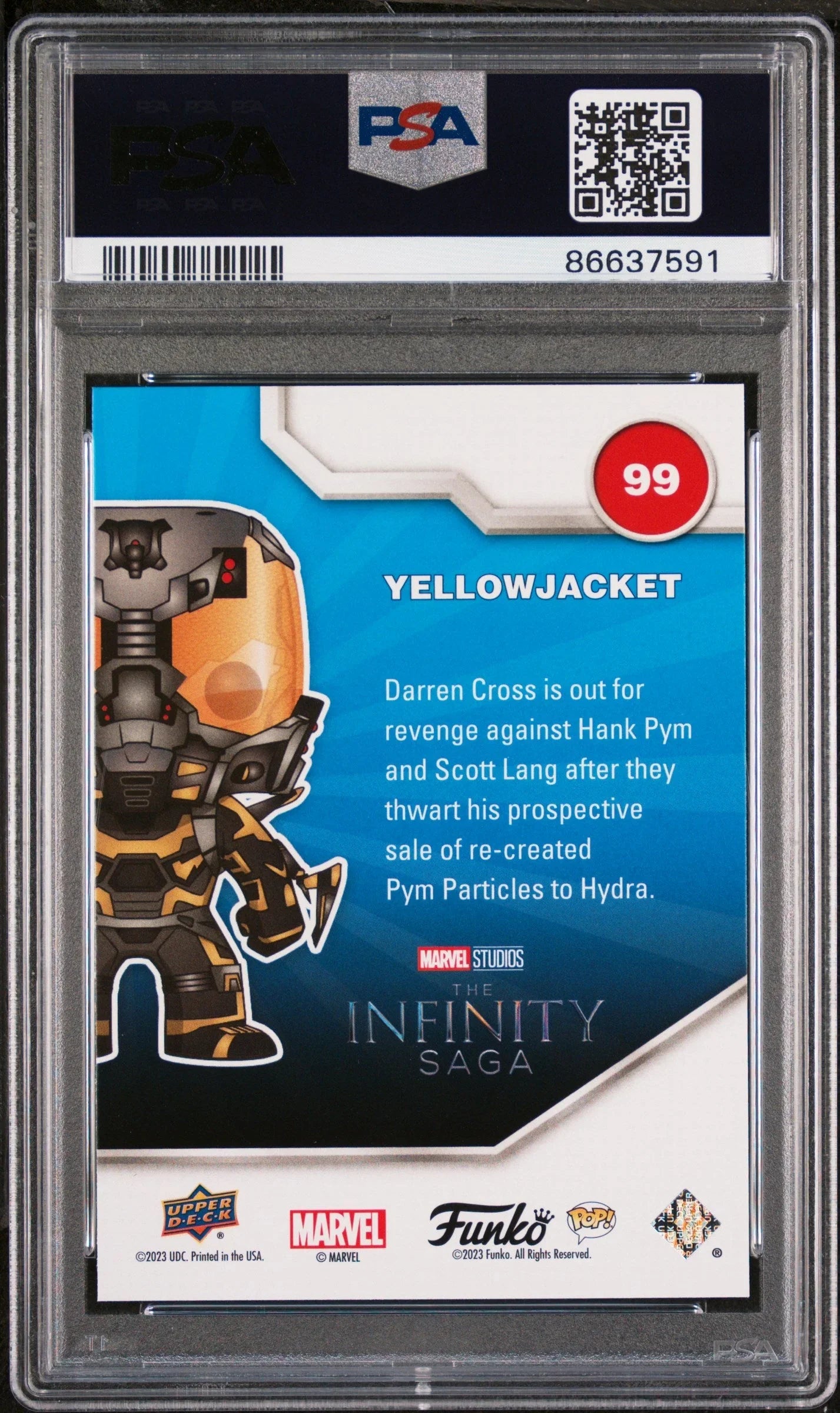 2023 UPPER DECK FUNKO POP MARVEL YELLOWJACKET #99 PSA 10
