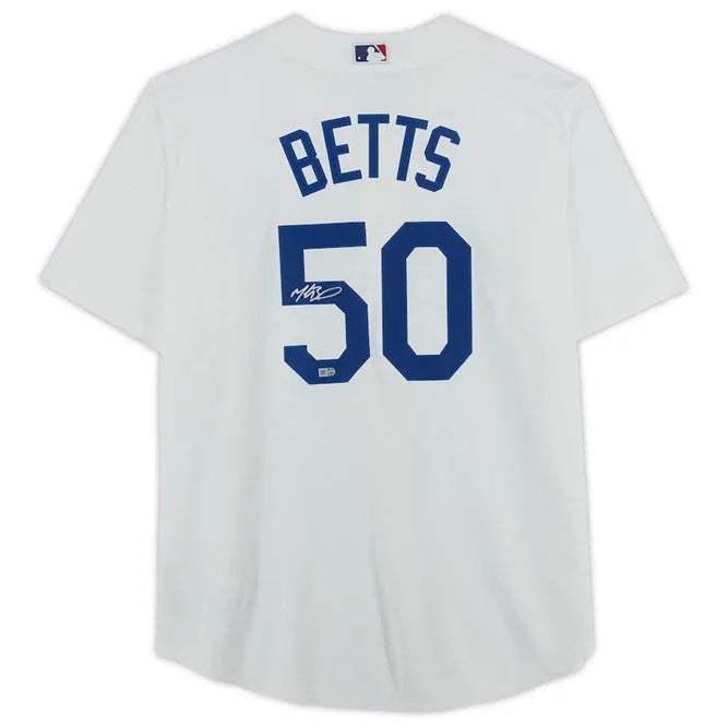 Mookie Betts Autographed Los Angeles Dodgers (White #50) Nike Jersey - Beckett