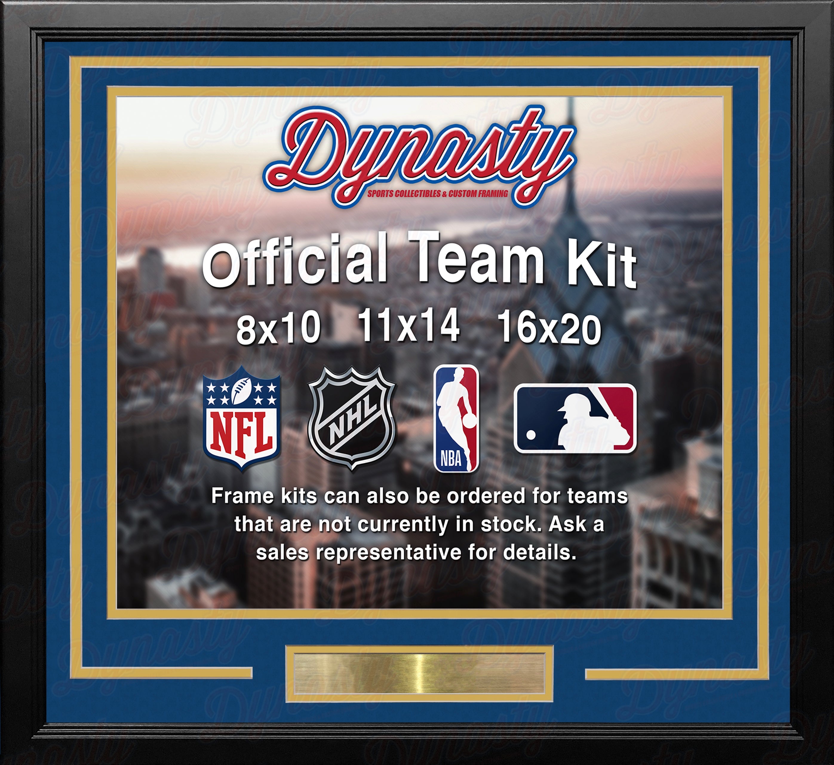 Golden State Warriors Custom NBA Basketball 11x14 Picture Frame Kit (Multiple Colors)