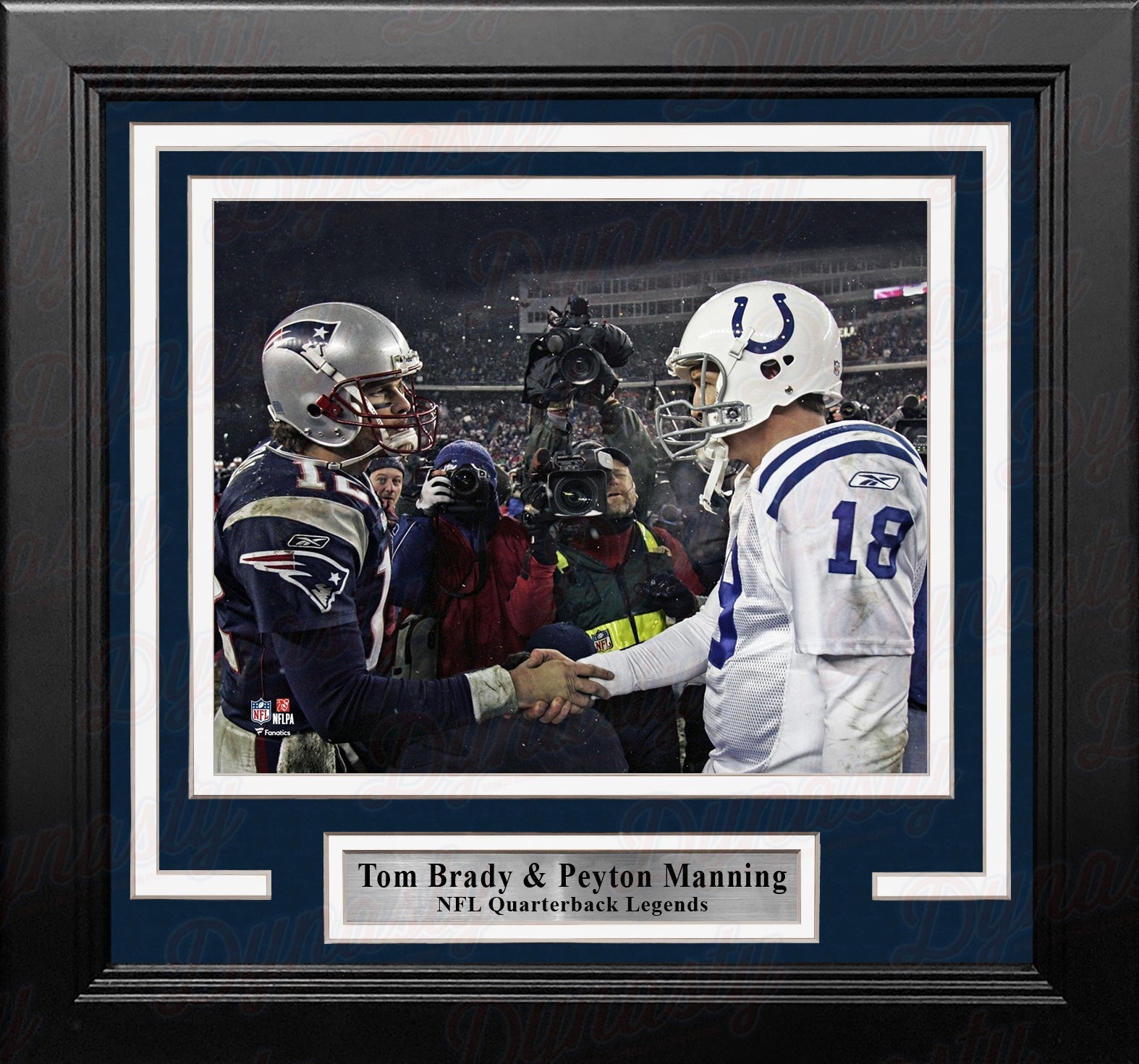Tom Brady and Peyton Manning 8" x 10" Quarterback Legends Framed Football Photo