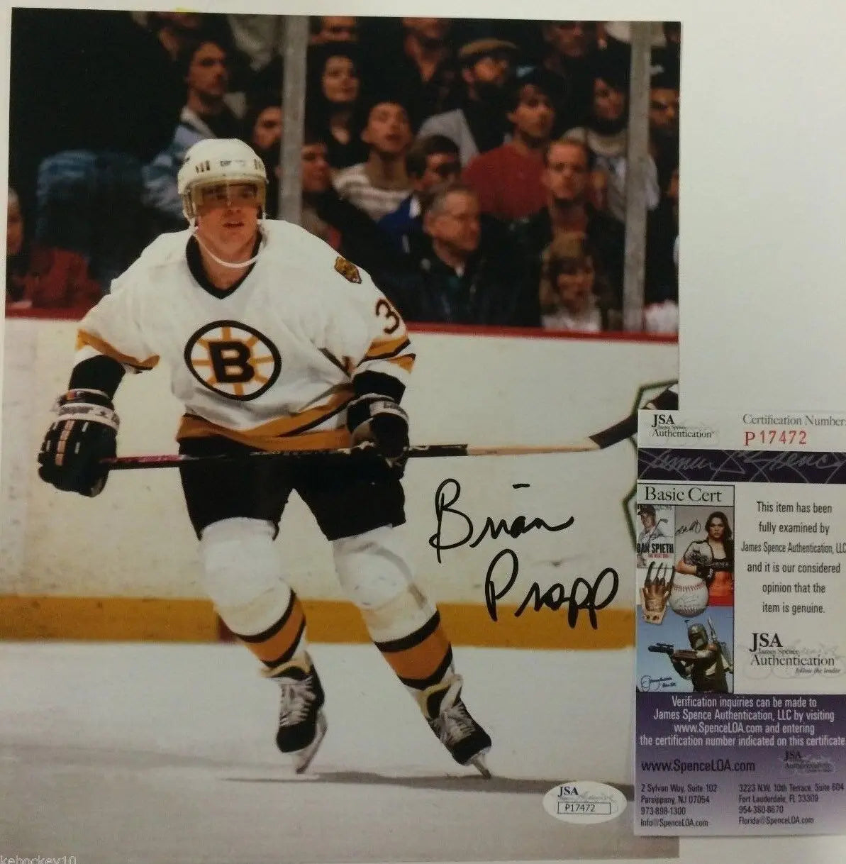 Brian Propp Autographed Signed Boston Bruins 8X10 Photo Jsa Coa