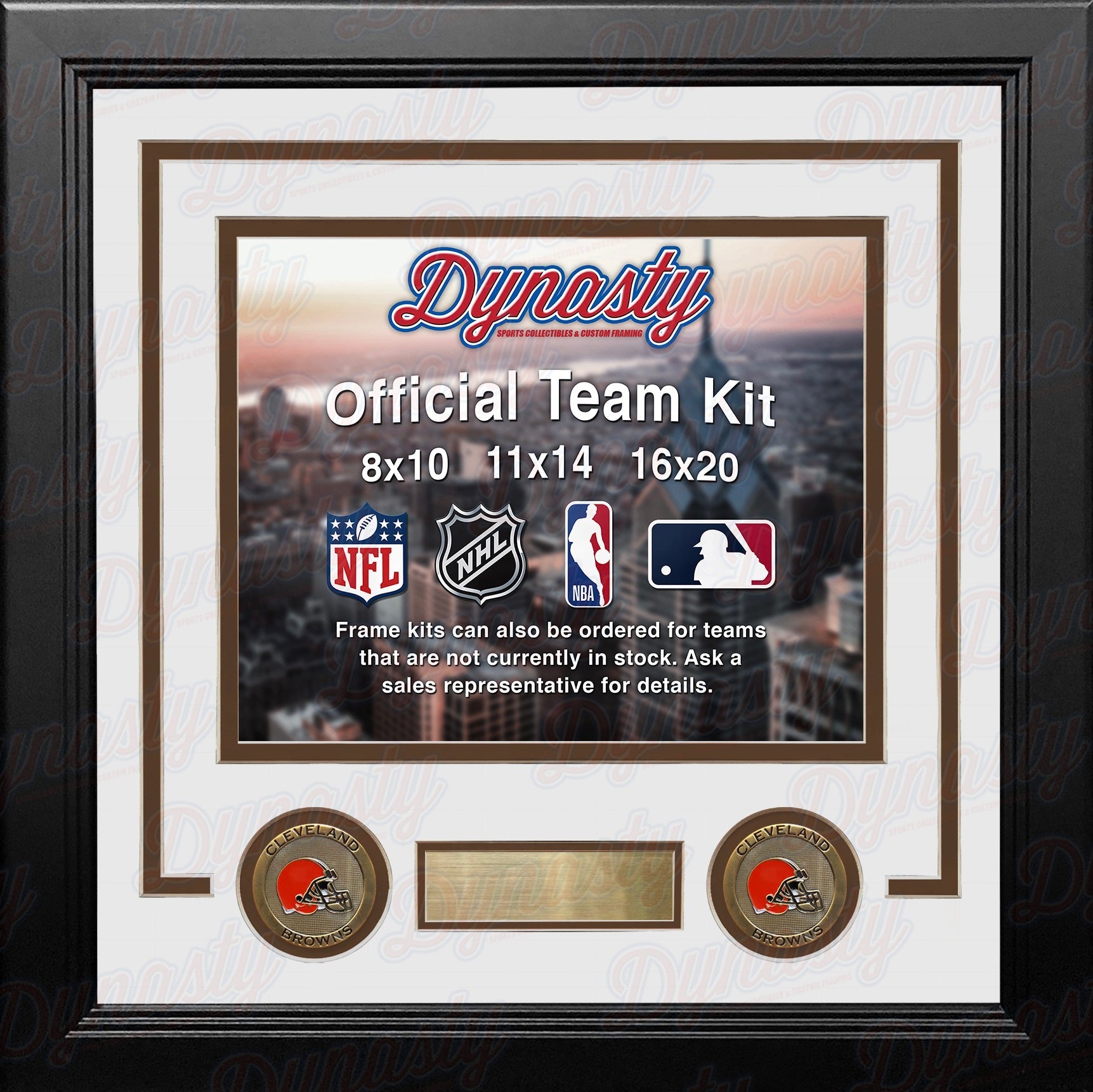 Cleveland Browns Custom NFL Football 11x14 Picture Frame Kit (Multiple Colors)