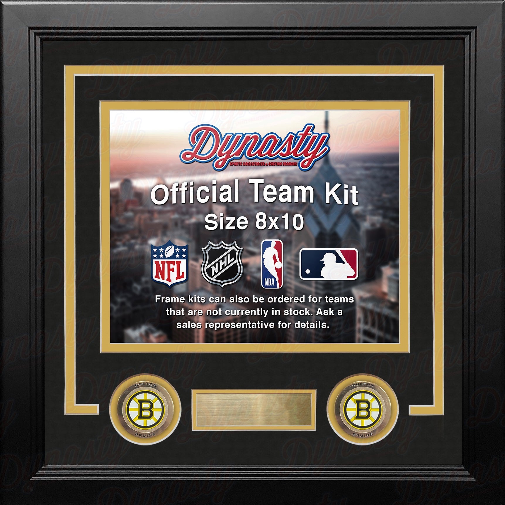 Boston Bruins Custom NHL Hockey 8x10 Picture Frame Kit (Multiple Colors)