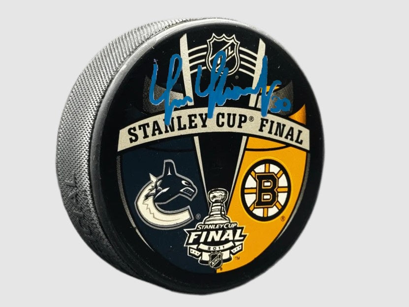 Tim Thomas Boston Bruins Autographed 2011 Stanley Cup Finals Puck