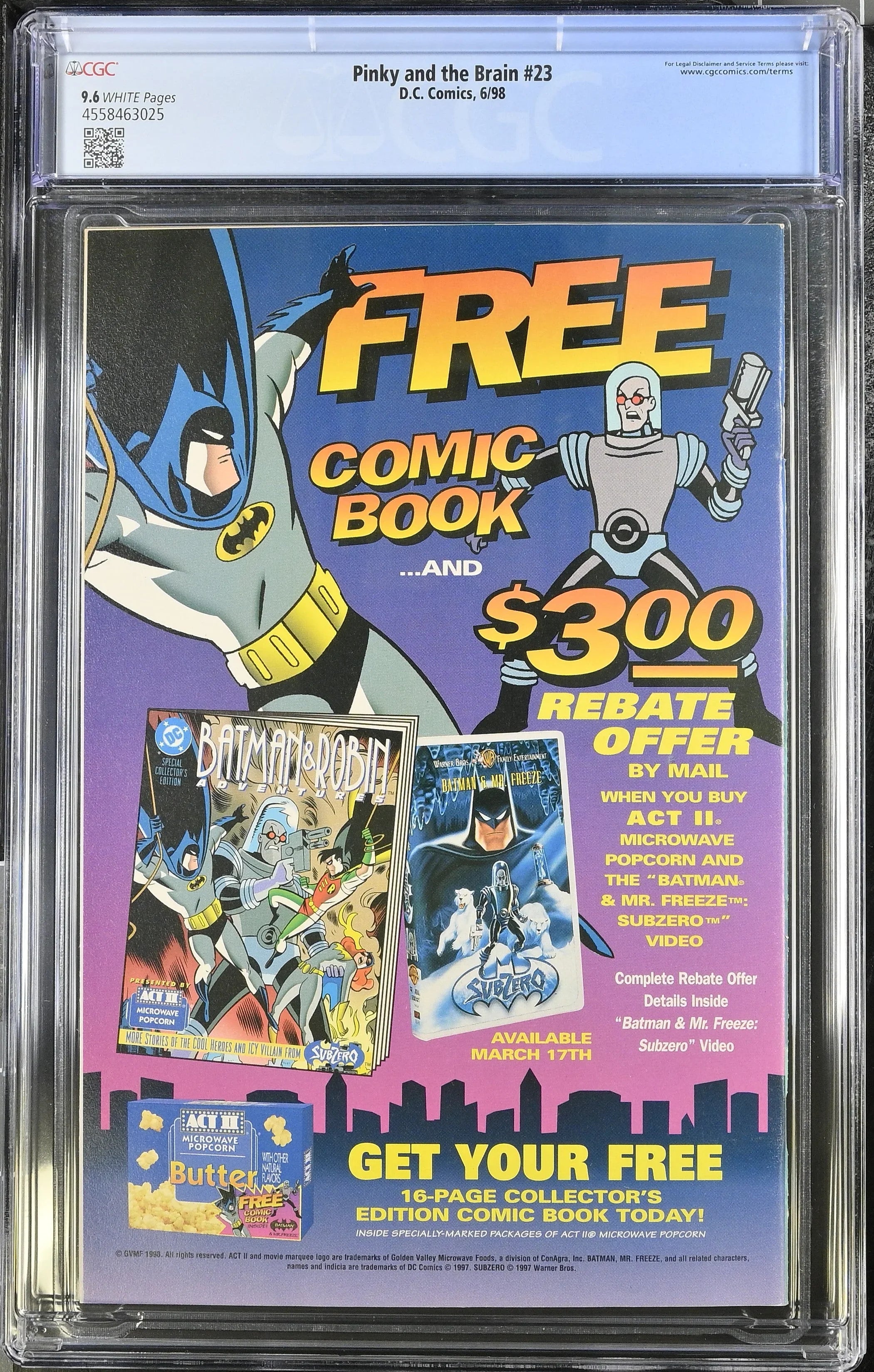 Pinky and the Brain #23 (6/98) Graded CGC 9.6