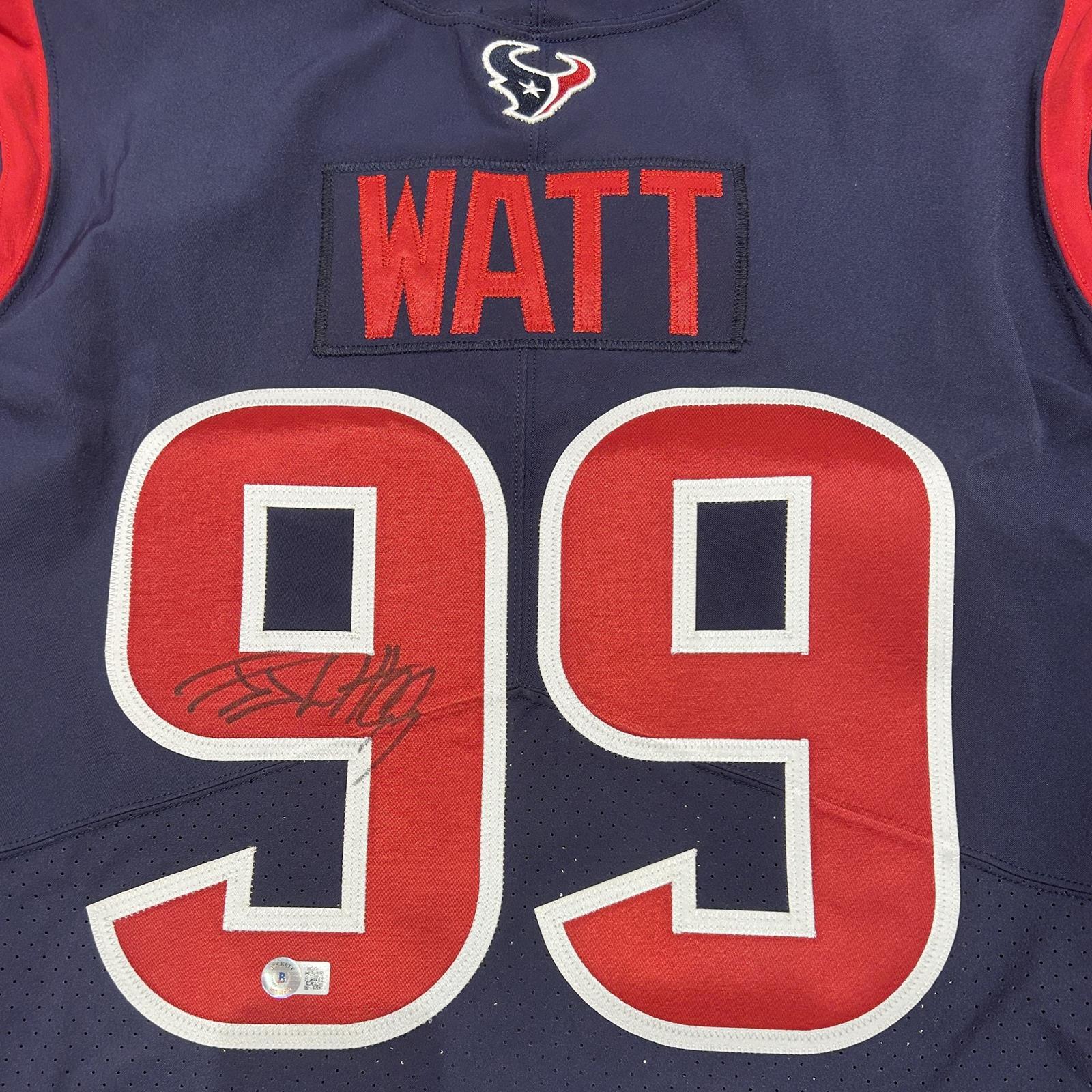 JJ Watt Autographed Authentic Houston Texans Game Issued Jersey - Texans LOA - Beckett
