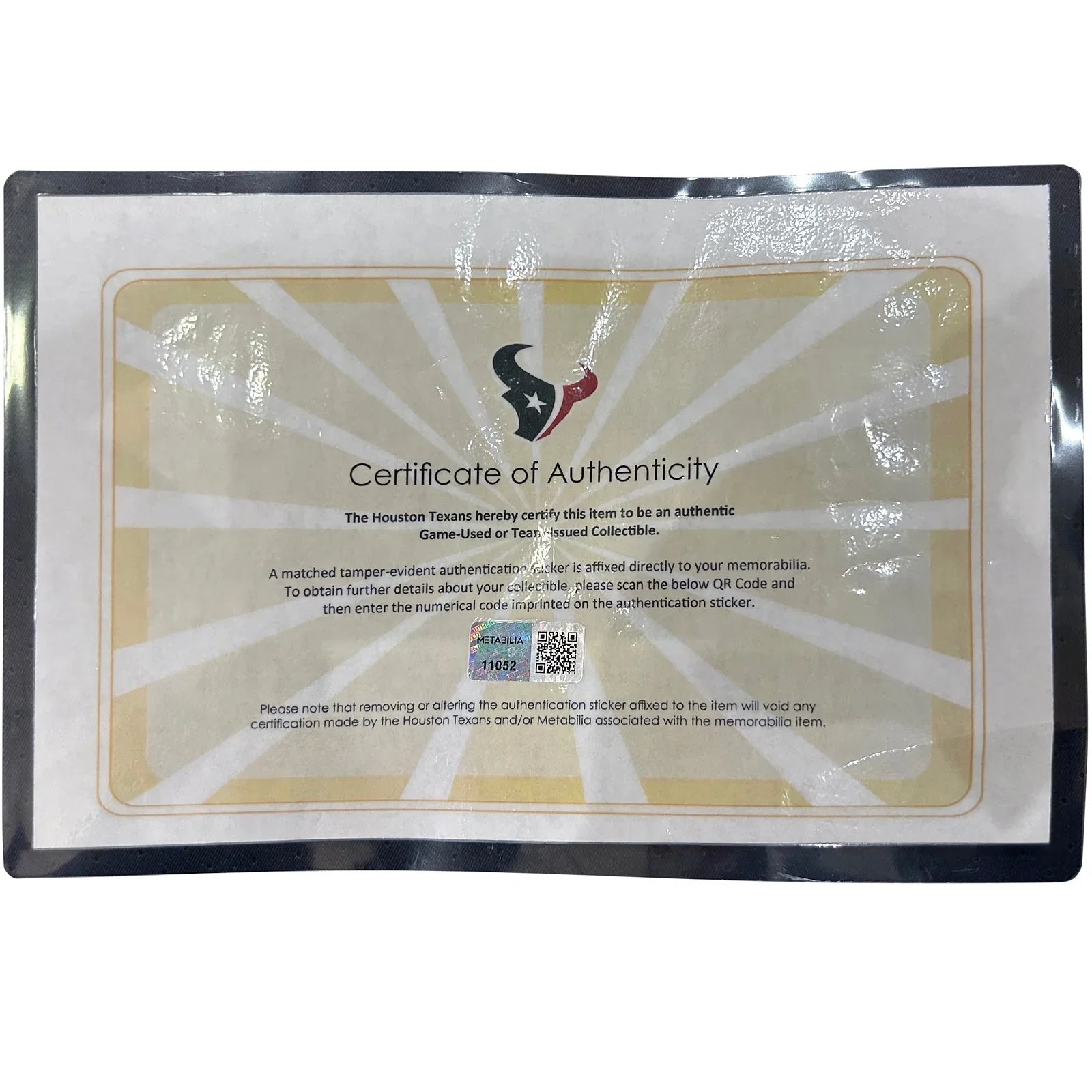 JJ Watt Autographed Authentic Houston Texans Game Issued Jersey - Texans LOA - Beckett