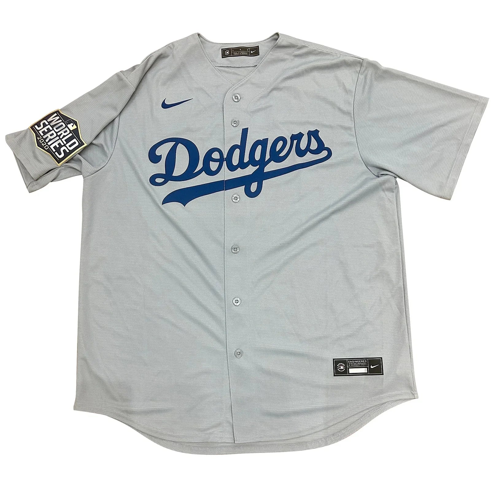Mookie Betts Autographed Los Angeles Dodgers (2020 World Series Grey #50) Authentic Jersey - JSA