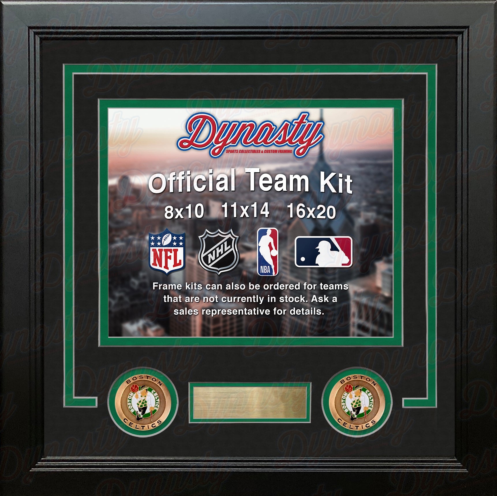 Boston Celtics Custom NBA Basketball 16x20 Picture Frame Kit (Multiple Colors)