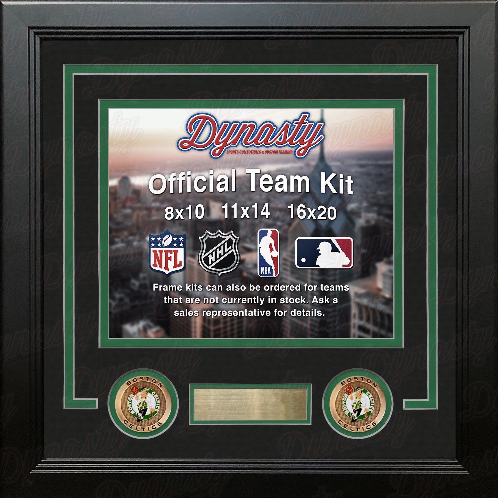 Boston Celtics Custom NBA Basketball 8x10 Picture Frame Kit (Multiple Colors)