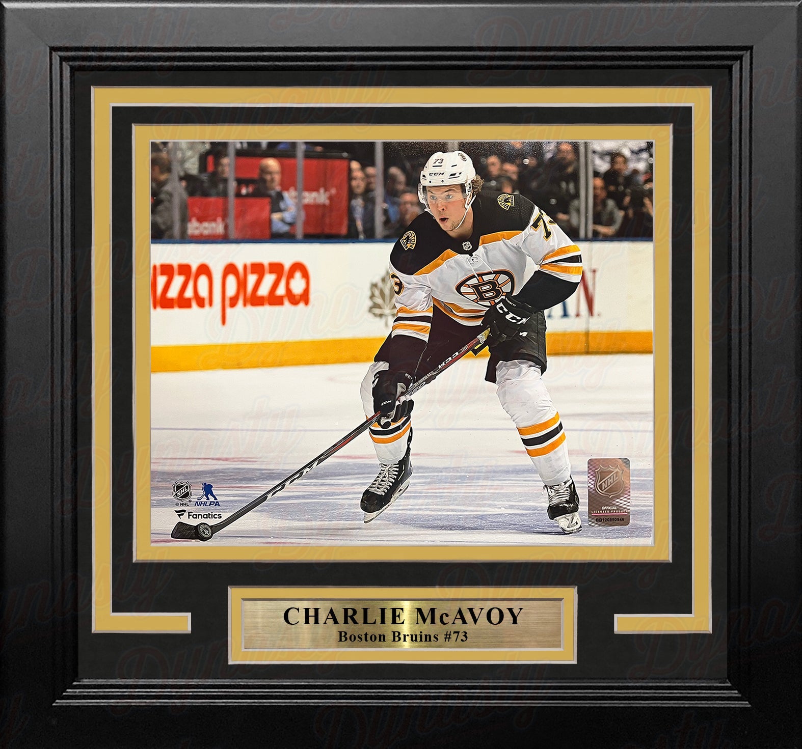 Charlie McAvoy in Action Boston Bruins 8" x 10" Framed Horizontal Hockey Photo