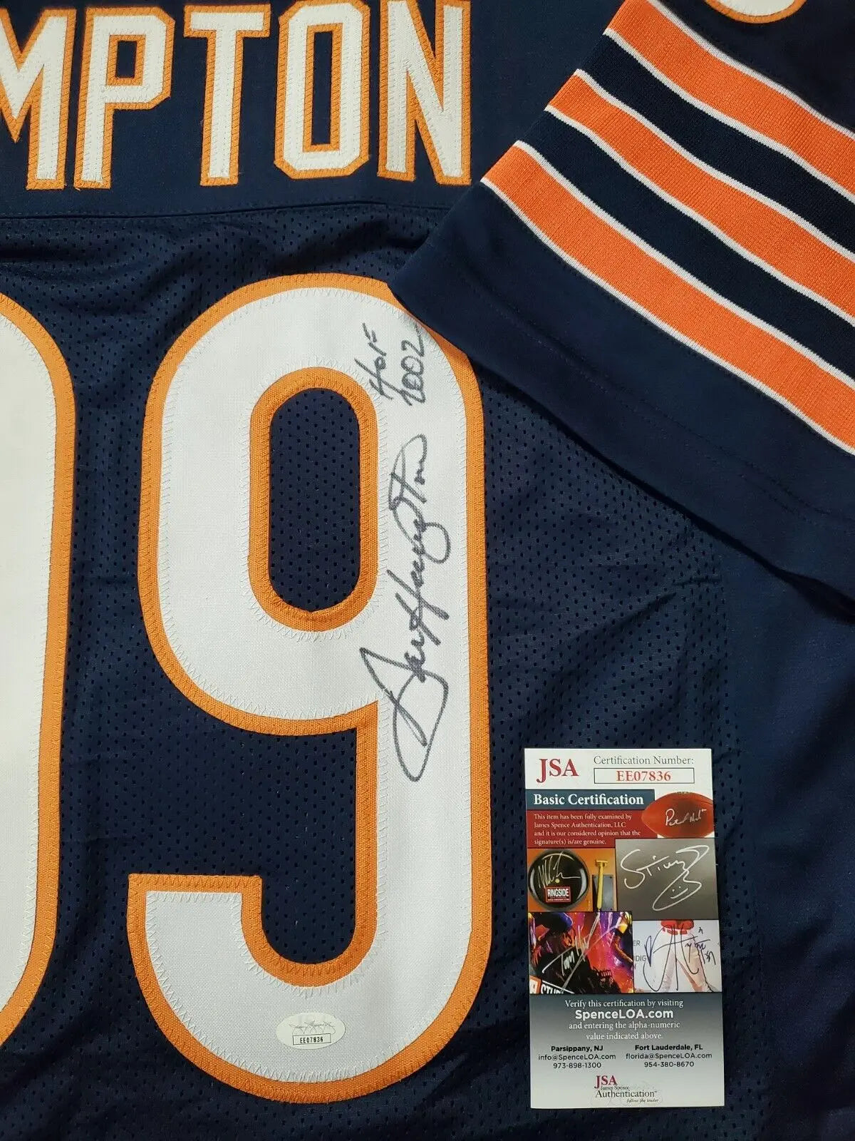 Chicago Bears Dan Hampton Autographed Signed Inscribed Jersey Jsa Coa