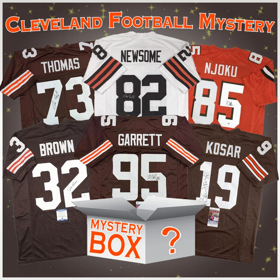 Autographed/Signed Cleveland Football Jersey Mystery Box with PSA JSA or Beckett COA