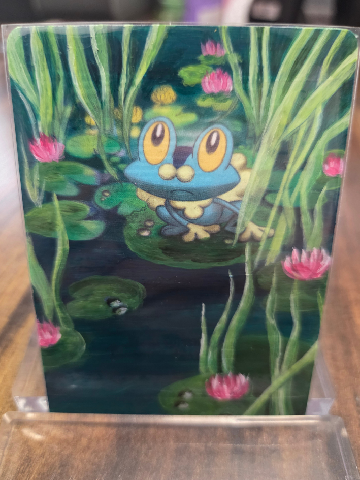Custom Painted Froakie Pokemon Card