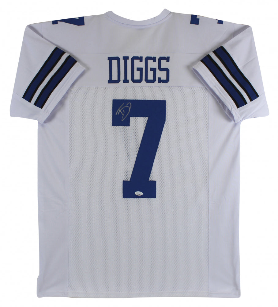 Trevon Diggs Dallas Cowboys Autographed White Football Jersey