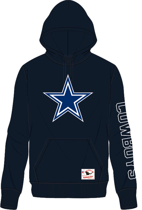 Troy Aikman Dallas Cowboys Mitchell & Ness Throwback Name/Number Fleece Hoodie