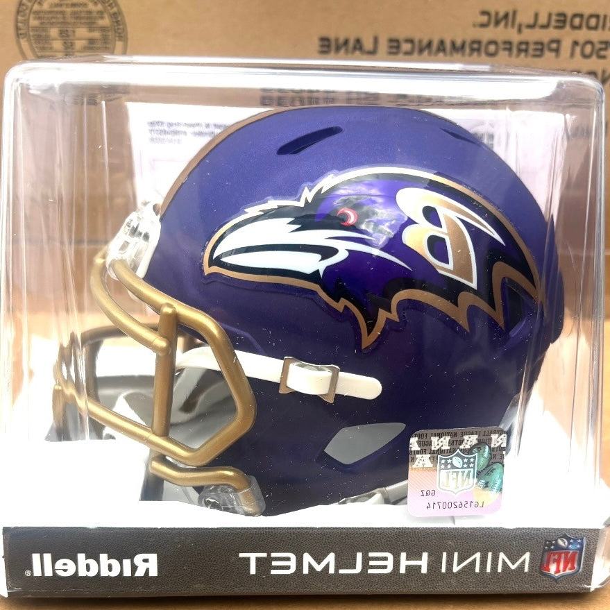 Baltimore Ravens NFL Mini Speed Football Helmet 2026 Purple Rising - NFL