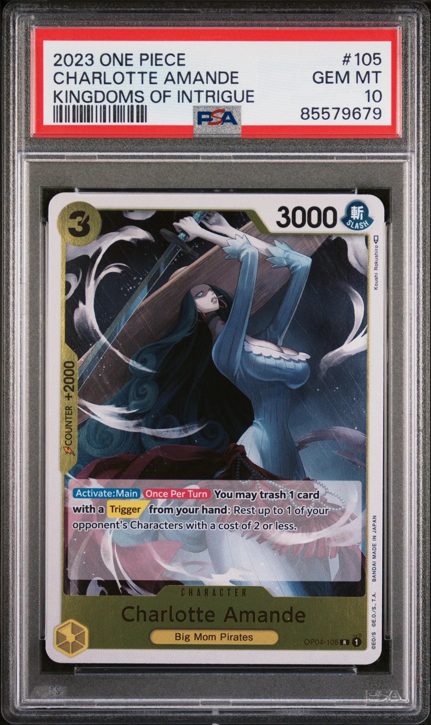 2023 ONE PIECE KINGDOMS OF INTRIGUE CHARLOTTE AMANDE #105 - PSA GEM MT 10