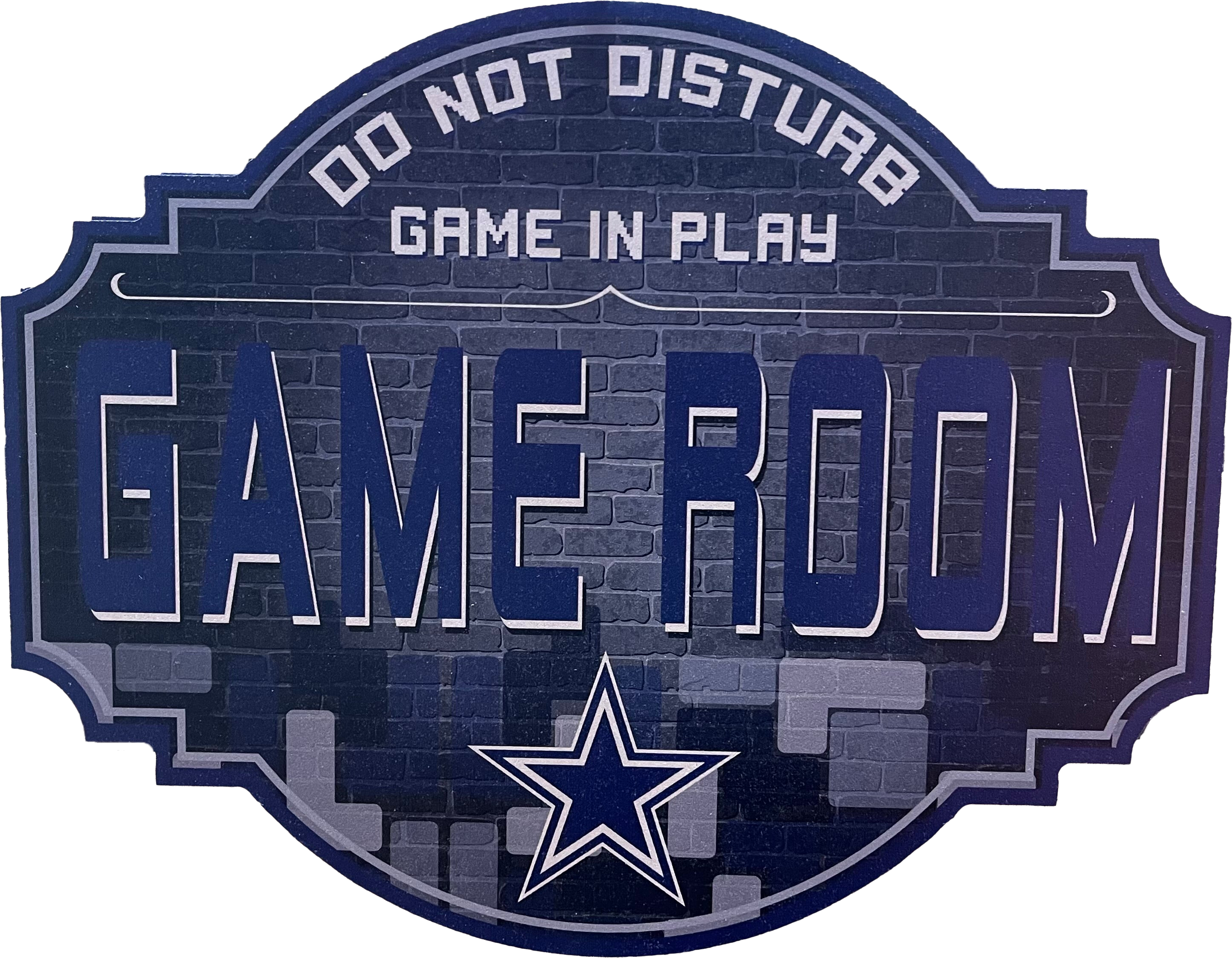 Dallas Cowboys 12" Game Room Wood Sign