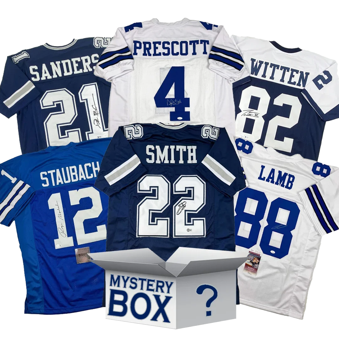 Autographed/Signed Dallas Football Jersey Mystery Box with PSA JSA or Beckett COA