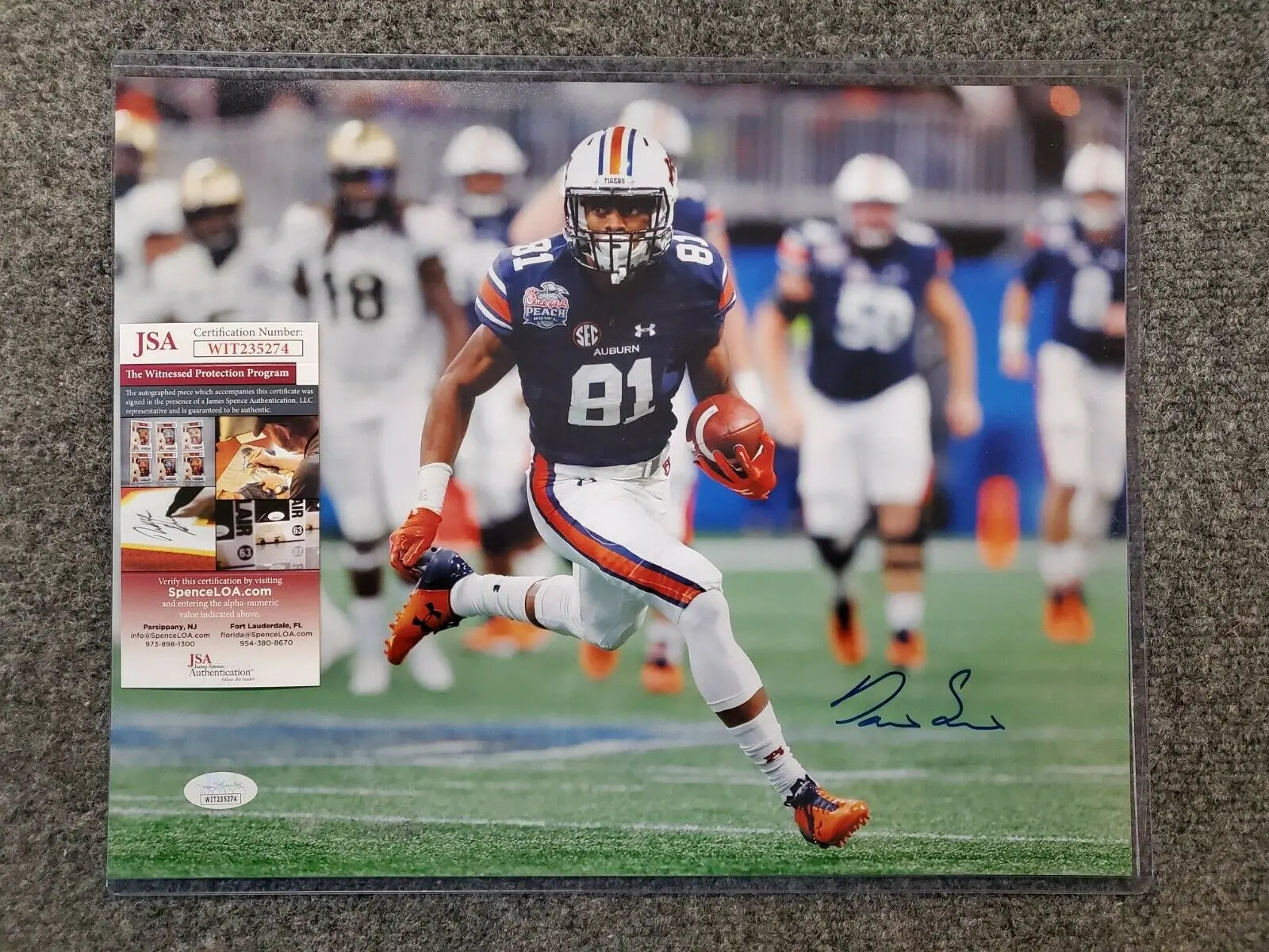 Darius Slayton Autographed Signed Auburn Tigers 11X14 Photo Jsa Coa