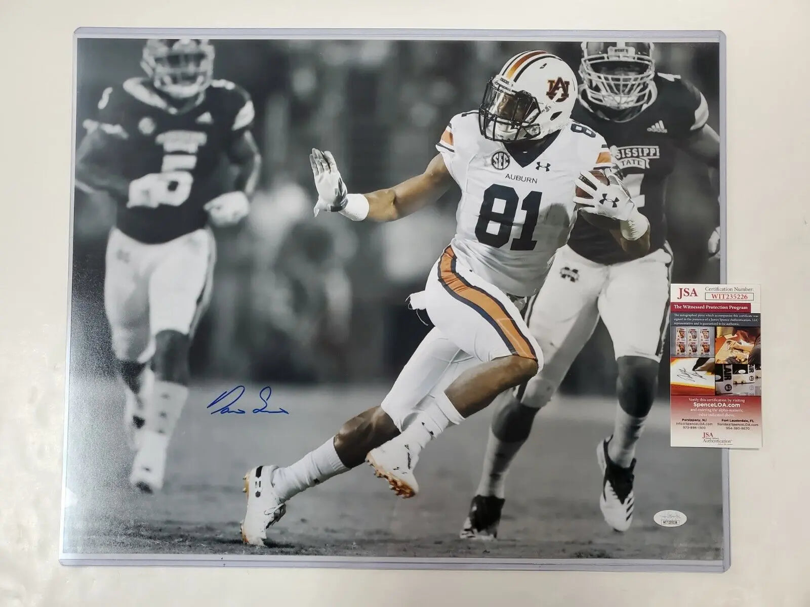 Darius Slayton Autographed Signed Auburn Tigers 16X20 Photo Jsa Coa