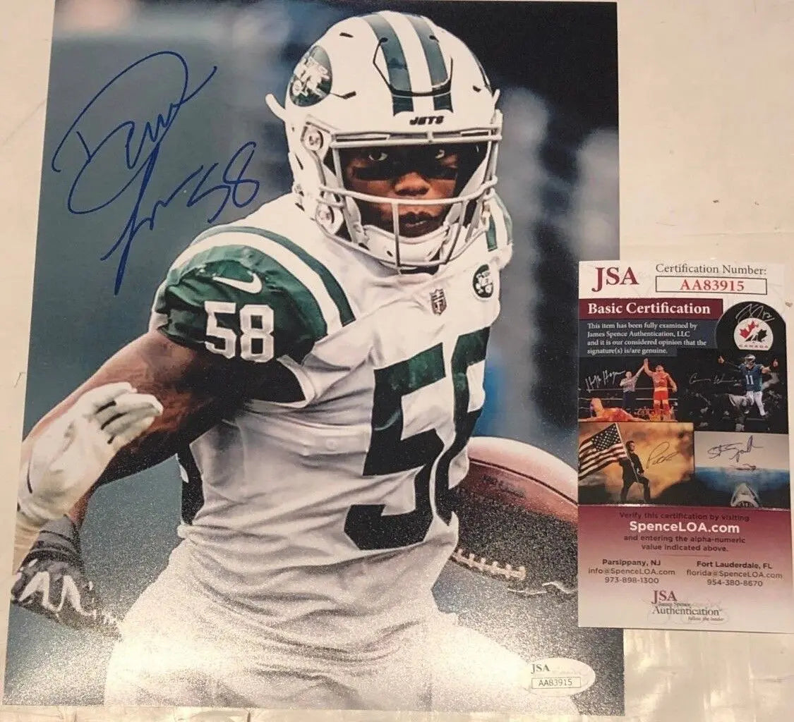Darron Lee Autographed Signed N.Y. Jets 8X10 Photo Jsa Coa