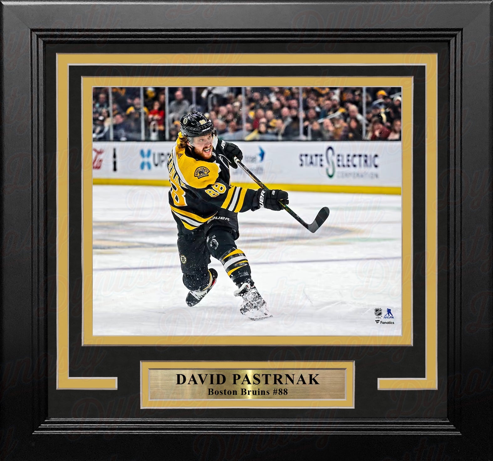 David Pastrnak Shooting Action Boston Bruins 8" x 10" Framed Hockey Photo