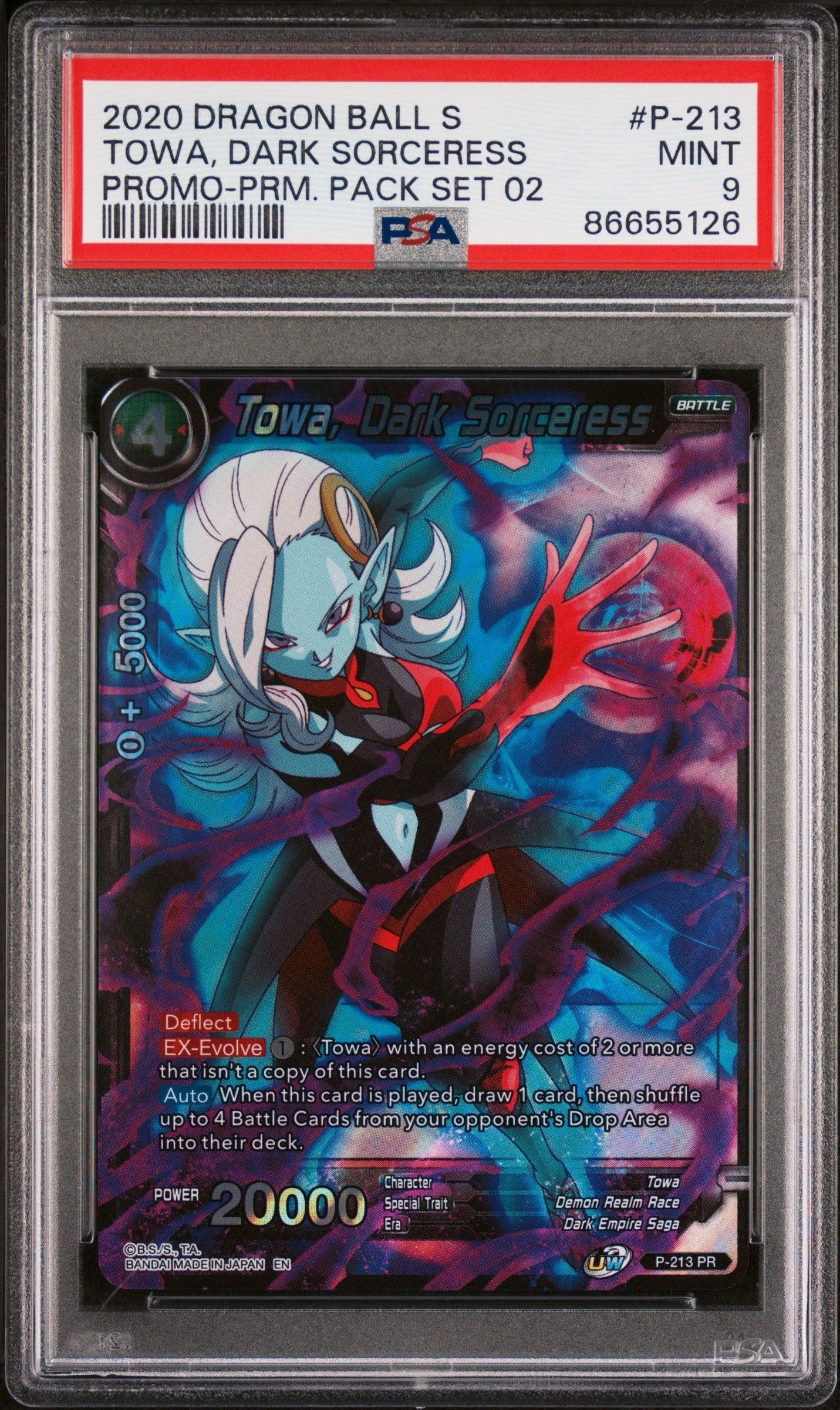 2020 DRAGON BALL SUPER TOWA, DARK SORCERESS #P-213 - PSA 9
