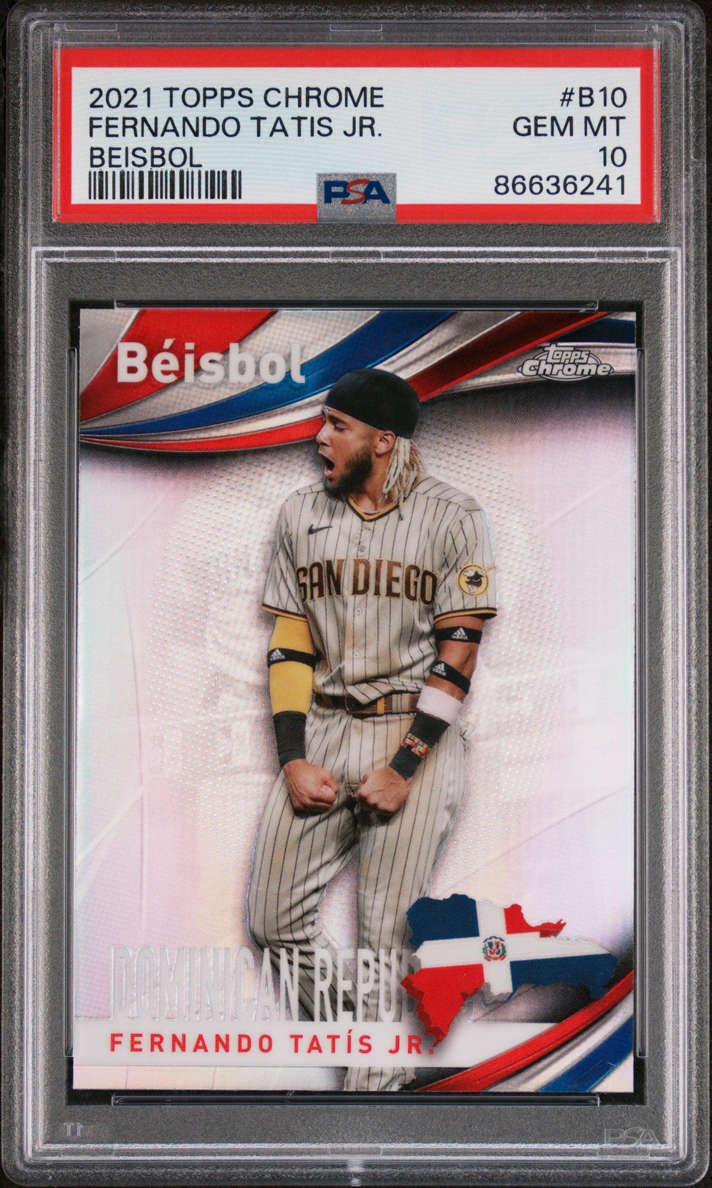 2021 TOPPS CHROME BEISBOL FERNANDO TATIS JR. #B10 - PSA 10