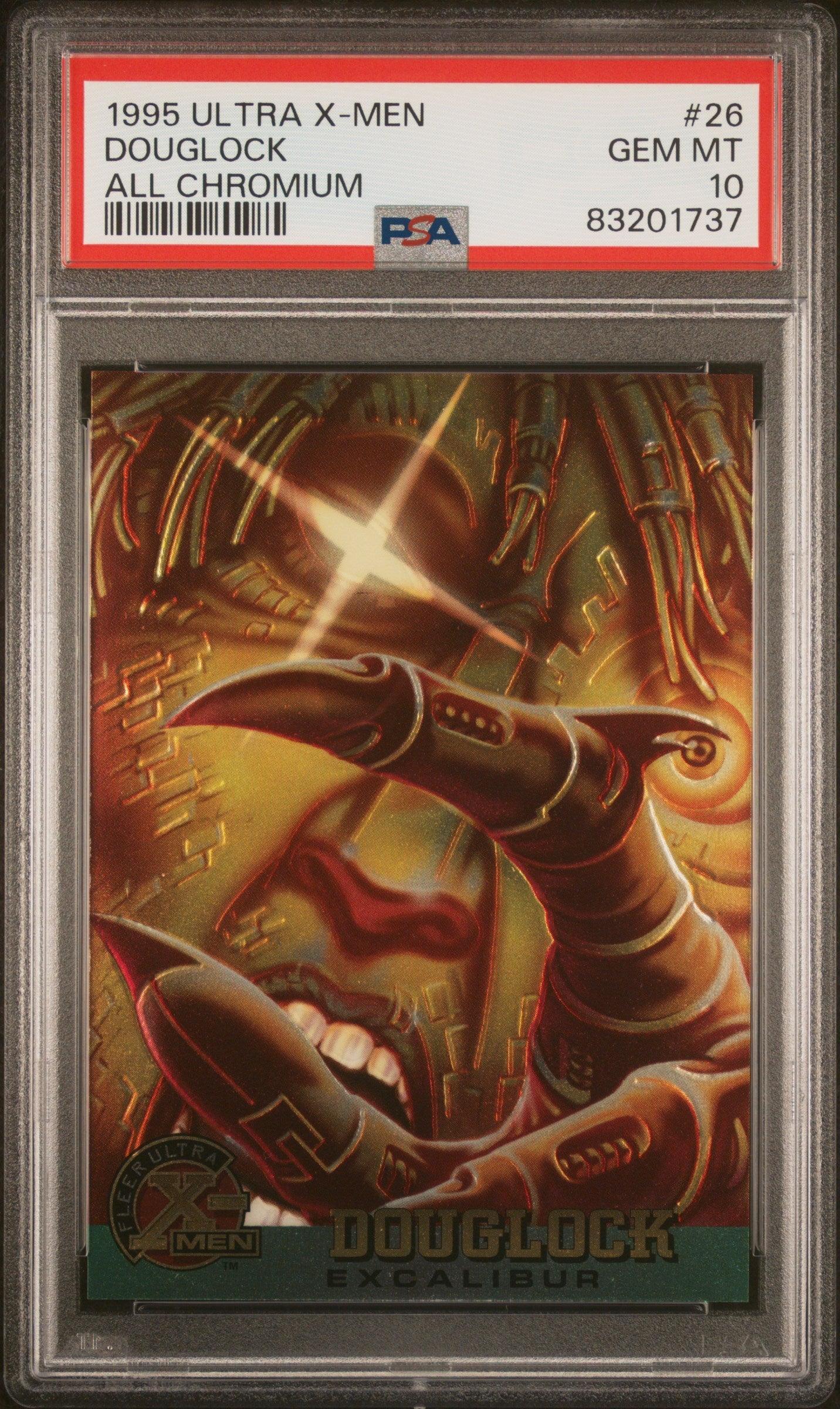 1995 ULTRA X-MEN ALL CHROMIUM DOUGLOCK ALL CHROMIUM #26 - PSA 10