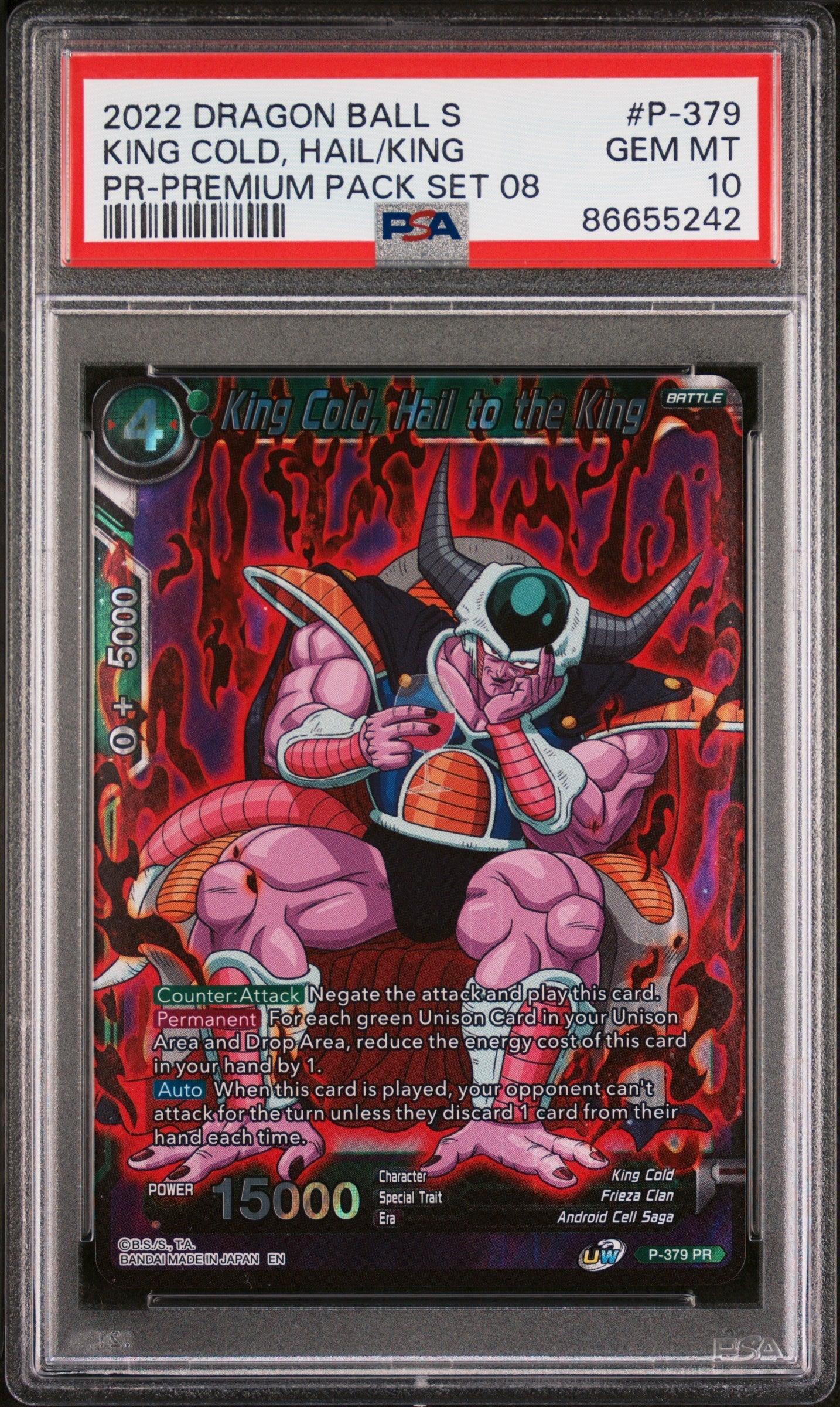2022 DRAGON BALL SUPER KING COLD, HAIL/KING #P-379 - PSA 10