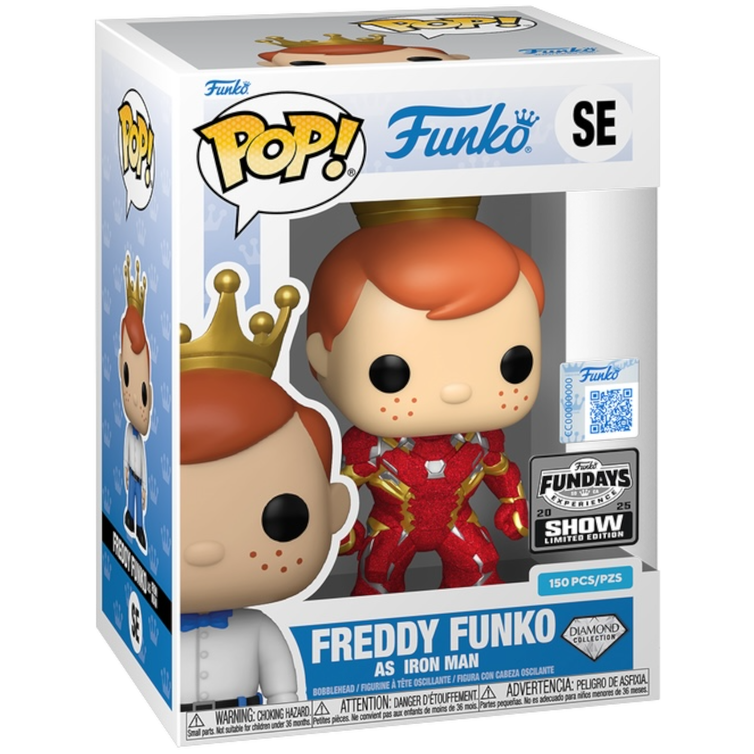 Funko Fundays Experience 2025: Pop! Originals MARVEL Freddy Funko as Iron Man (Diamond Glitter) LE150