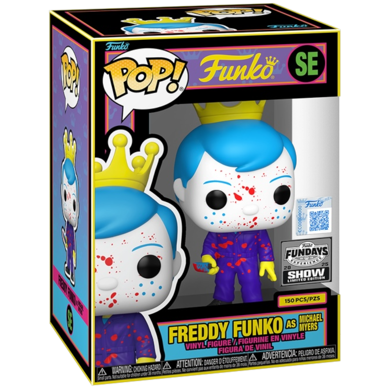 Funko Fundays Experience 2025: Pop! Originals HORROR Halloween Freddy Funko as Michael Myers (Blacklight) LE150