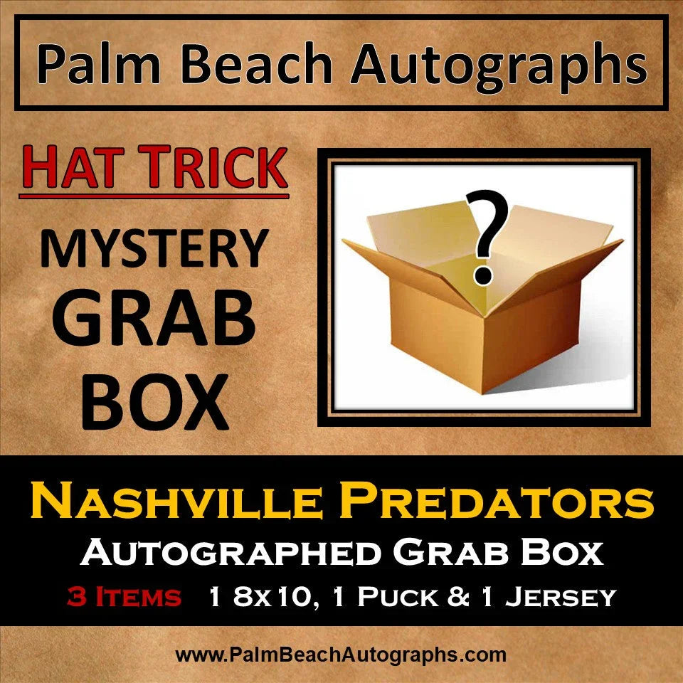 MYSTERY GRAB BOX - Autographed Nashville Predators Hockey Hat Trick Box